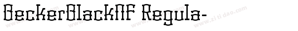 BeckerBlackNF Regula字体转换